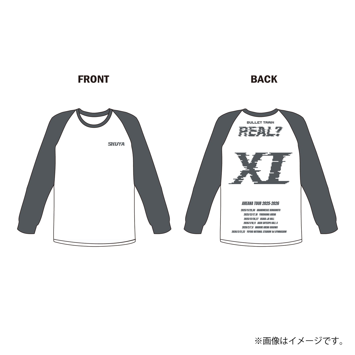 [超特急]REAL？Raglan Sleeve T-shirt(Charcoal)