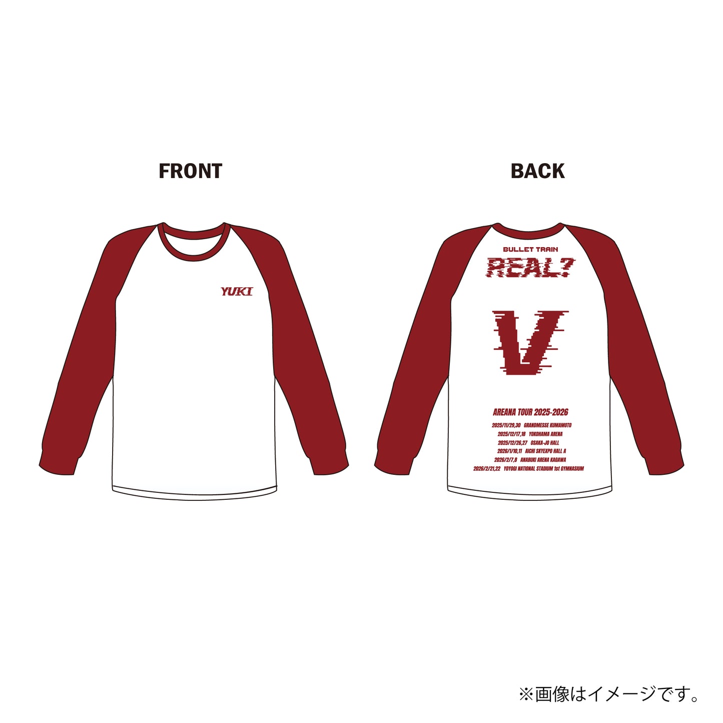 [超特急]REAL？Raglan Sleeve T-shirt(Red)
