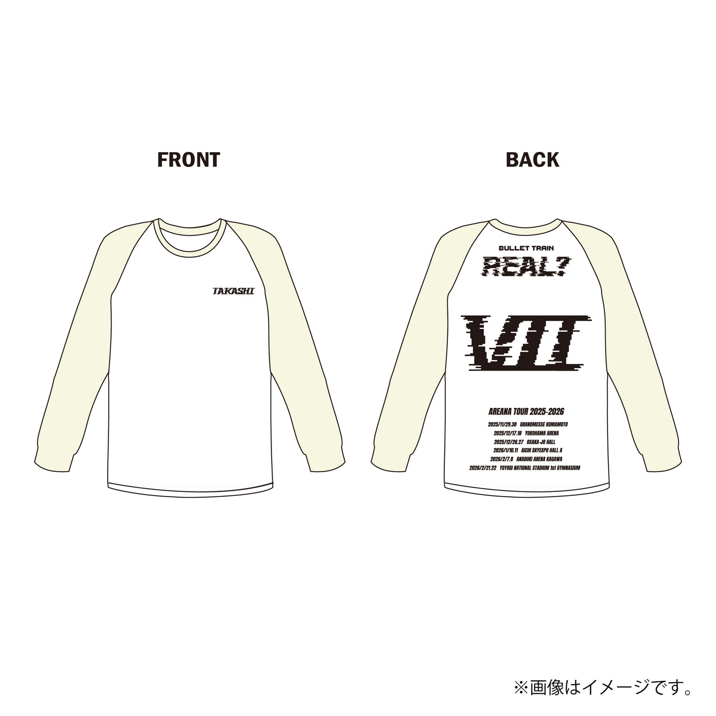 [超特急]REAL？Raglan Sleeve T-shirt(White)