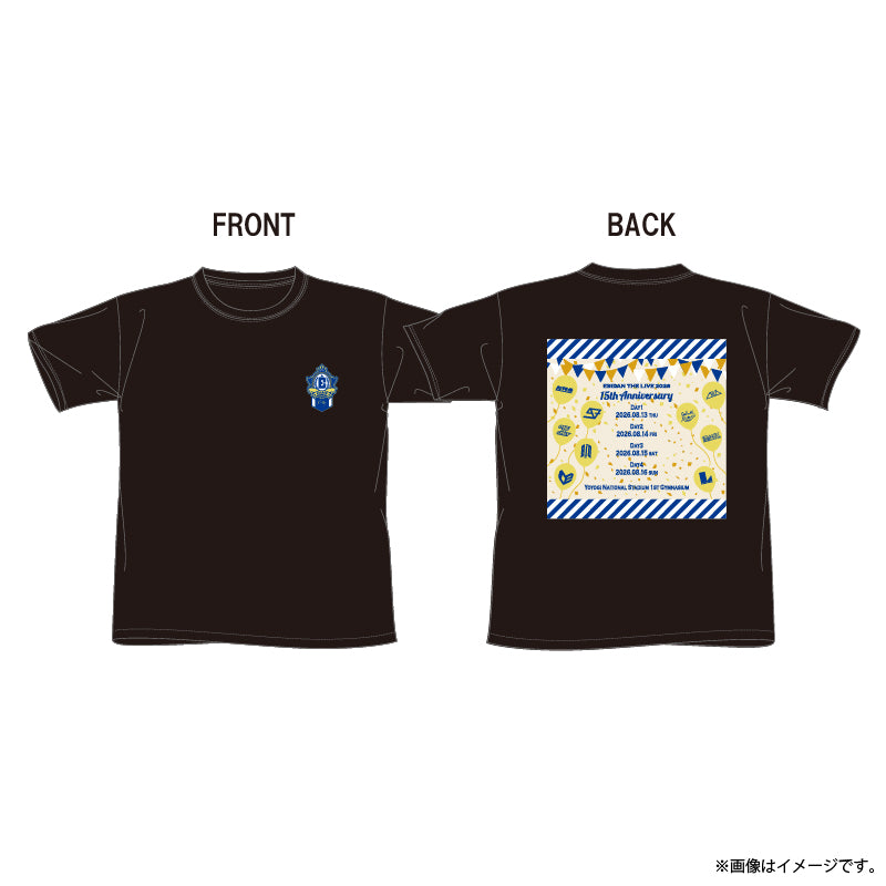 武*尊様 EBiDAN THE LIVE 2026 15th Tシャツ ブラック EBiDAN]EBiDAN THE LIVE 2026 15th Anniversary T-shirt – スタダ便